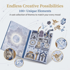 Aesthetic Sticker , 30 Sheets Matte & Tactile Finish – Vintage Journaling Scrapb
