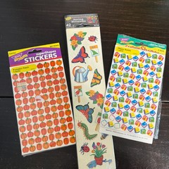 90s Lot Trend Super Shape Sticker Packs Pumpkin Happy Books Instructional Fair