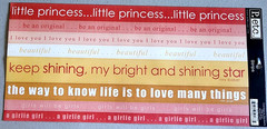 Vintage Pebbles Sassy Girl Cardstock Stickers 12″ 2009 Scrapbooking Phrases NOS