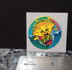 Vintage Stickers LEMON Scratch And Sniff Sticker Mod GREAT SCENT Slicker Sticker