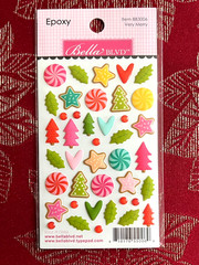 CHRISTMAS HOLLY HEARTS TREES CANDY COOKIES EPOXY STICKERS – BELLA BLVD