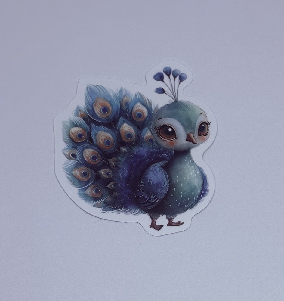 Cute Baby Peacock Animal Sticker Vinyl Decal Journal Wall Fun Art Decor Tc9