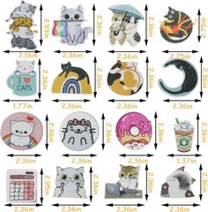 16 PCS Calm Stickers for Anxiety Sensory Cat Stress Multicolour