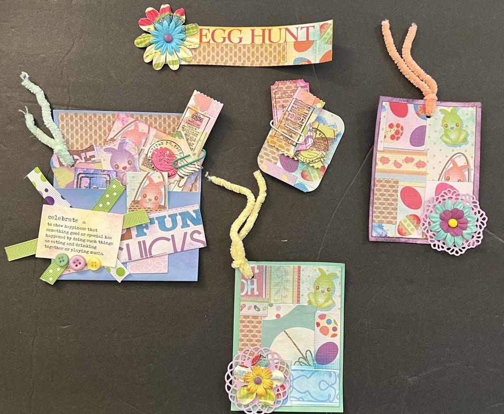 #2694 13 PCS EASTER EPHEMERA TAGS EMBELLISHMENTS JUNK JOURNAL SCRAPBOOK -Tonya