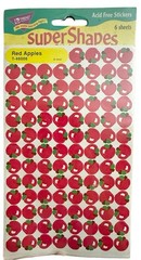 Vintage Trend Enterprises Super Shapes Stickers NEW Sealed Red Apples Sea Fish
