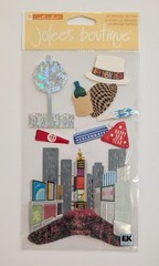 RARE Jolee’s City New Year Times Square New York Scrapbooking Stickers