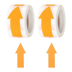 Sticker Labels 150 Count/Roll 1.2×2.8 Inch Fluorescent Orange Signs,2 Rolls