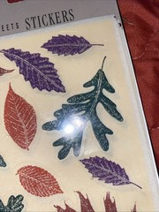 VINTAGE HALLMARK FALL LEAVES STICKERS 1993 New Sealed THANKSGIVING album