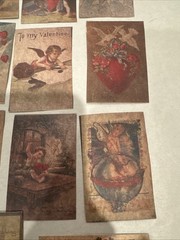 Vintage Style Valentine Cupid Cherub Ephemera Junk Journal Card Lot 25 Pcs”