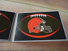 2 Browns 4″ FOOTBALL Souvenir Scrapbook Stickers nw