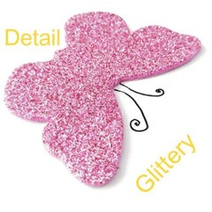 Glitter Foam Flower and Butterfly Shapes Stickers Self-Adhesive Stickers Kid’…
