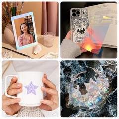 36 Sheets Holographic Sticker Paper 8.3 X 11.7 Inch A4 Size Holographic Laminate