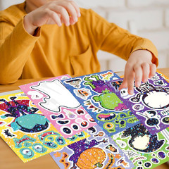 48 Sheets Make a Face Stickers for Kids – Animal Stickers with Unicorns and Dino