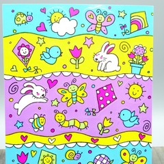 Vtg AGC Stickers Spring Sheet Bunny Butterfly Ladybug Caterpillar Flower Kite