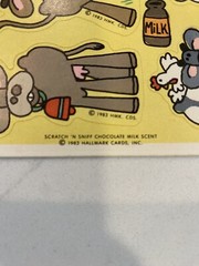 Hallmark Silly Scents Chocolate Milk Scratch Sniff 1983 RARE One Sheet Cow Theme