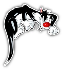 Sylvester Cartoon Waterproof Die-Cut Sticker