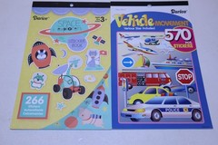 Lot of 9 Darice Sticker Books 5 Unique Assorted Themes Construction Vehicles Sea