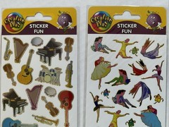 Creative Play Purple Peach Ballet Dancing & Musical Instrument Stickers