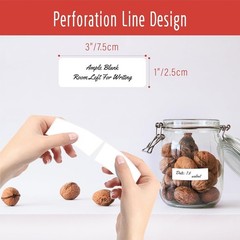 Self-Adhesive Food Labels – 300 Pack Water and Tear Resistant Kitchen Solution