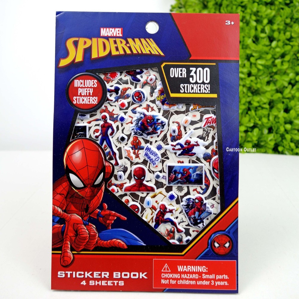 Spiderman Stickers Over 300 Stickers Puffy Stickers 4 Sheets Party Favor