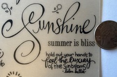 BLOOM & GROW Rub-On Transfers(4-1/2”x 7-3/4”) Sunshine•Summer•Garden•Card Making