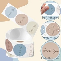 500 PCS Thank You Stickers Small Business 1.0 Inch Thank You for Morandi
