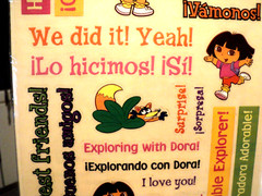 DORA THE EXPLORER Stickers (2005, Nick Jr) BRAND NEW: English/Spanish 5 1/2 x 12