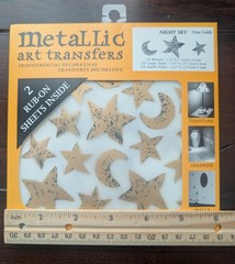 Articles Gold Stars Moons Metallic Art Transfers Ceramics Furniture Walls Paper