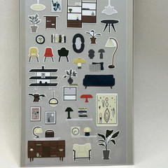 Suatelier Mid Century Modern Furniture Stickers Collage Junk Journal Planners