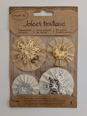RARE Jolee’s Parcel Gold & Silver Spun Glass Snowflakes Scrapbooking Stickers