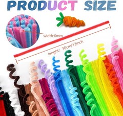 Bulk Chenille Stems – 200 Piece Colorful Craft Kit for Kids & Holiday Projects