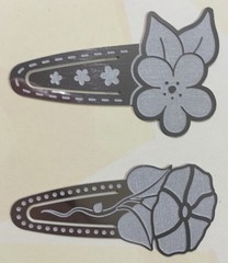 SILVER SPRING FLORAL CLIP(2pc)American Traditional•Journaling Memories•Scrapbook