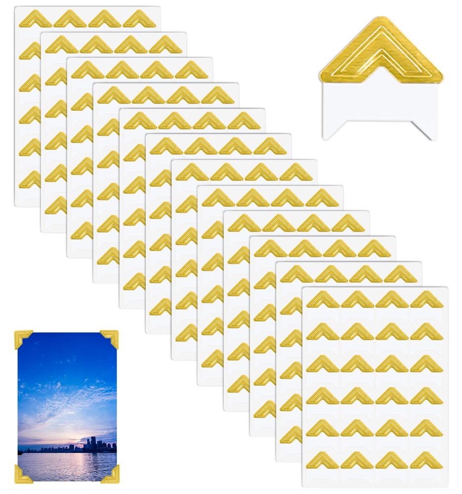 240 Pieces Photo Corners Self Adhesive Photo Corner Stickers, Picture Mounting C