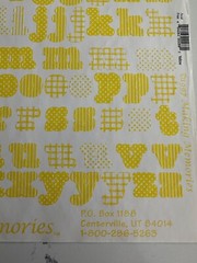 Making Memories Large Yellow Pattern Upper/Lower Case ABC/123 Scrapbooking