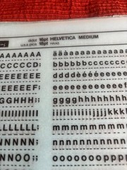 Four Letraset INSTANT LETTERING Transfer 16pt & 18pt Helvetica Medium 2