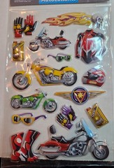 New Puff 3D Motorcycle & Accessories Pop-up Stickers Scrapbooking Project Craft