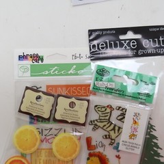 Scrapbook lot Of Sickers Letters Various Brands Trees Snowflake Flowers Crafts