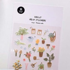 FLOWER CAFE – Adorable scrapbooking sticker
