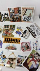 Laughing Elephant Vintage Style Birthday Stickers 30 Count Open Box