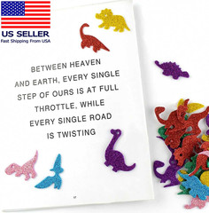 160 Pieces Glitter Dinosaur Foam Stickers Self Adhesive Foam Stickers for Craft