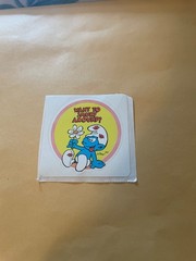 Vintage 1980s Smurfs Smurf Around Sticker