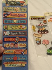 Vintage Scrapbook Sticker Lot K&Company Dimensional Zoo Amusement Park Boys NOS