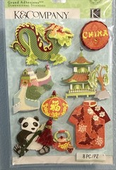 Happy Trails China Travel Grand Adhesions Scrapbooking Stickers By K&Company #67