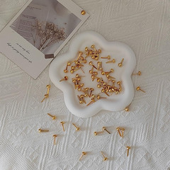 300PCS Gold Brass Paper Fasteners Mini Split Pins Brads for Crafts Scrapbooking