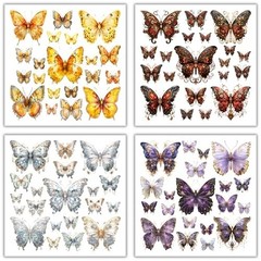 400 Pcs Floral Butterfly Scrapbook Stickers Set for Journaling, Planner & Crafts