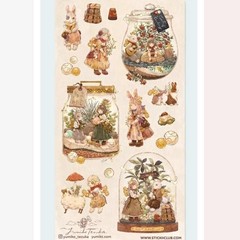 Stickii – Whimsical Terrarium Stickers – 1 Fantasy Rabbit & Sheep Sticker Sheet
