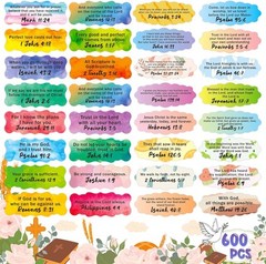 600 Bible Verse Stickers – Inspirational Christian Quotes for Journal & Gifts