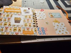 Hand Made Scrapbook chicken, farm and sunflower themed