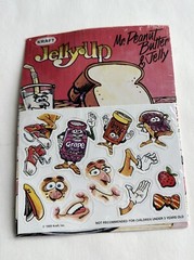 Vtg NEW OLD STOCK Stickers Kraft Jelly Up Mr Peanut Butter & Jelly Sealed 1989