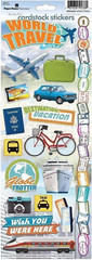 Travel World Vacation Passport Plane Train Cruise Globe Paper House Stickers